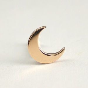 ✨SOLD✨Anatometal Rose Gold Crescent Moon Threaded